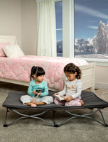 Children read on Gray My Cot® Portable Toddler Bed™