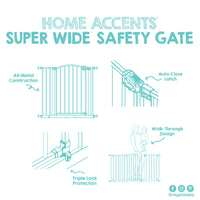 home accents super wide safety gate features