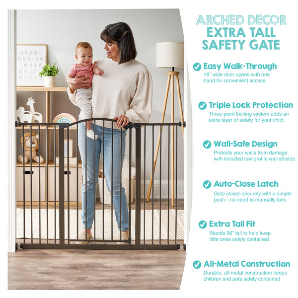 summer infant decorative extra tall gate Arched Decor Extra Tall Safety Gate