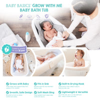 Baby Basics Grow with Me Baby Bath Tub Enhanced Content