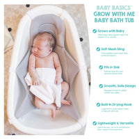 Baby Basics Grow with Me Baby Bath Tub Enhanced Content