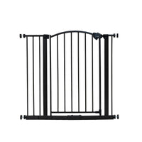 bronzed arched decor safety gate on white background