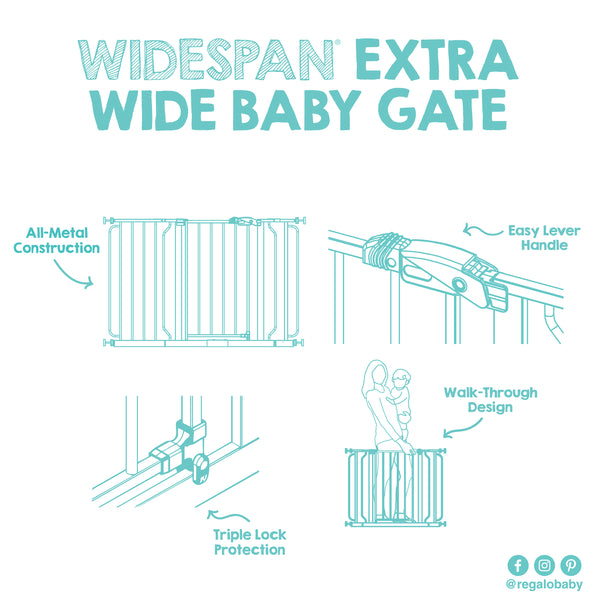 Widespan® Extra Wide Baby Gate | Regalo Baby