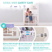 extra wide safety gate features