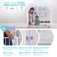 wall safe extra wide safety gate features