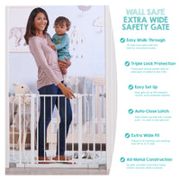 wall safe extra wide safety gate features