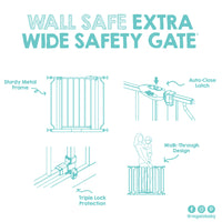 wall safe extra wide safety gate features