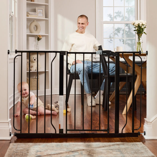 Easy Step Extra Wide Black Safety Gate Regalo Baby