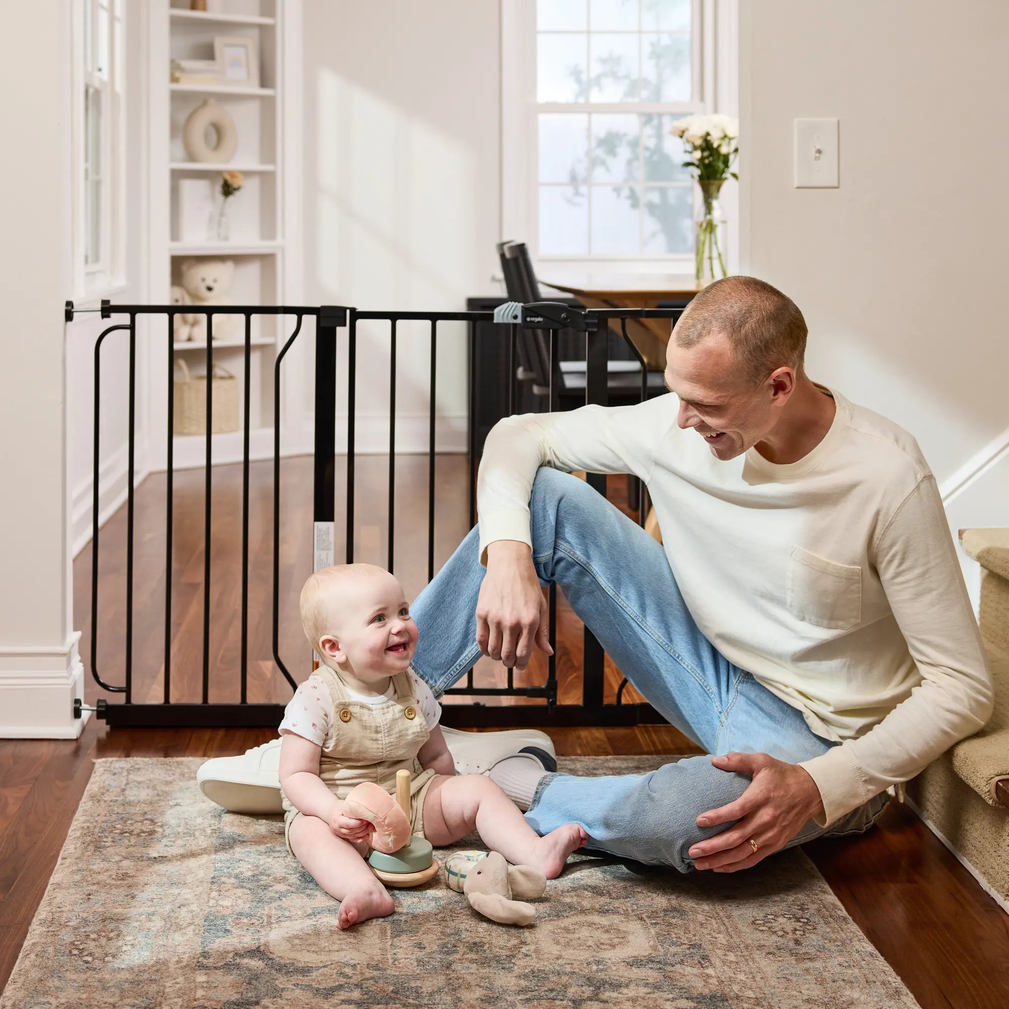 Easy Step Extra Wide Black Safety Gate Regalo Baby