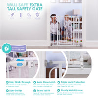 wall safe extra tall safety gate features
