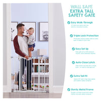 wall safe extra tall safety gate features