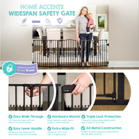 home accents widespan safety gate features