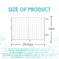 top of stair gate dimensions