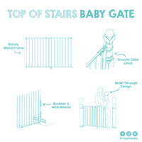 top of stair gate features