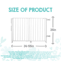top of stair gate dimensions