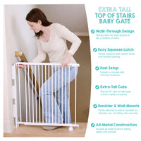 top of stair gates features