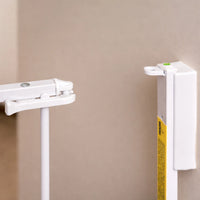 Close-up of safety gate handle