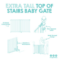 top of stair gates features