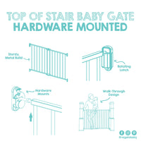 top of stair gate features
