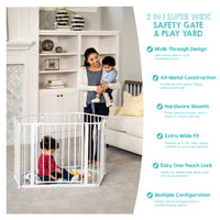 2 in 1 Super Wide™ Safety Gate and Play Yard