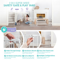 2-in-1 safety gate features