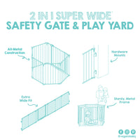 2-in-1 safety gate features