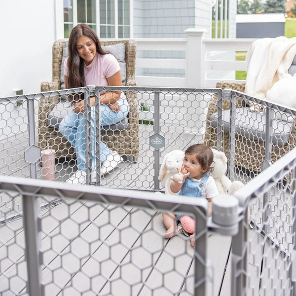 2-in-1 Plastic Play Yard and Safety Gate