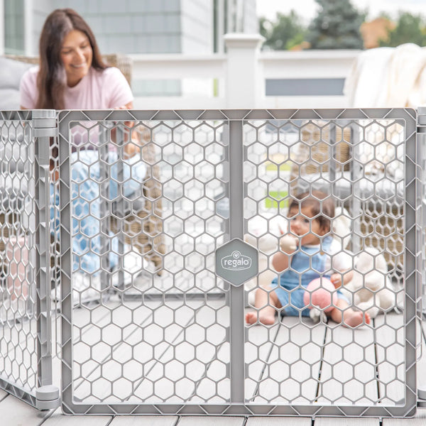 2-in-1 Plastic Play Yard and Safety Gate