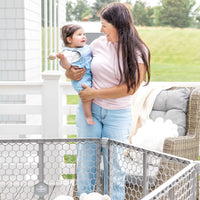 2-in-1 Plastic Play Yard and Safety Gate