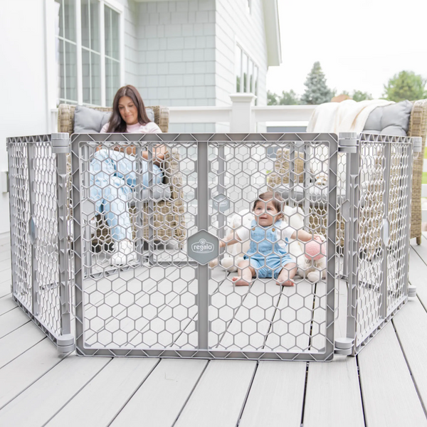 2-in-1 Plastic Play Yard and Safety Gate