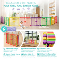 2-in-1 Plastic Play Yard and Safety Gate features