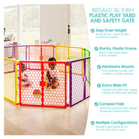 2-in-1 Plastic Play Yard and Safety Gate features