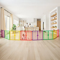 XL 2-in-1 Play Yard & Safety Gates - Multi-Color