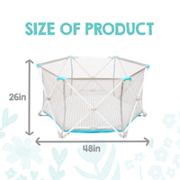 My Play Portable Play Yard with Pad Dimensions