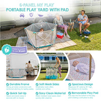 My Play Portable Play Yard with Pad Features