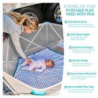 My Play Portable Play Yard with Pad Features