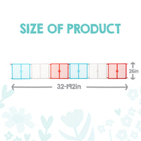 2-in-1 Plastic Play Yard and Safety Gate dimensions