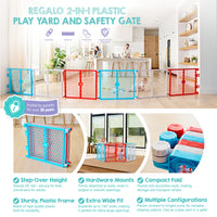 2-in-1 Plastic Play Yard and Safety Gate features