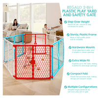 2-in-1 Plastic Play Yard and Safety Gate features