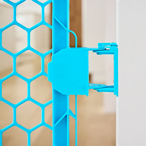2-in-1 Plastic Play Yard & Safety Gate - Red, White, & Blue