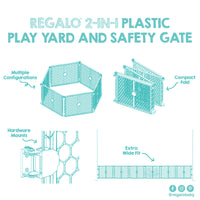 2-in-1 Plastic Play Yard and Safety Gate features