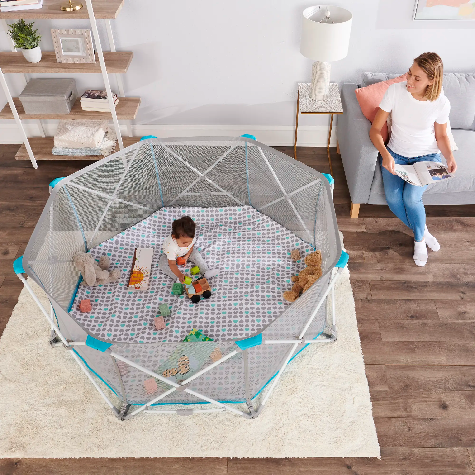 summer infant 8 panel play yard 8-panel My Play Portable Play Yard with Pad