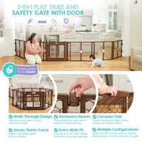 2-in-1 plastic gate features