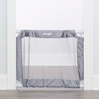 expandable gate installed between a small doorway