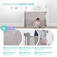 retractable safety gate features