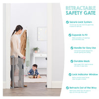 retractable safety gate features