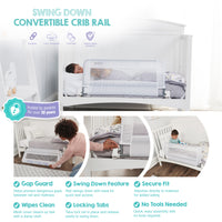 crib rail features