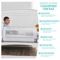 crib rail features