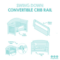 crib rail features