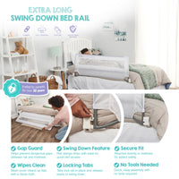 swing down bed rail features